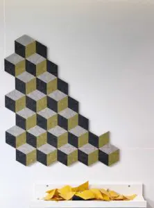 Pet Vilt Wandpaneel Cube