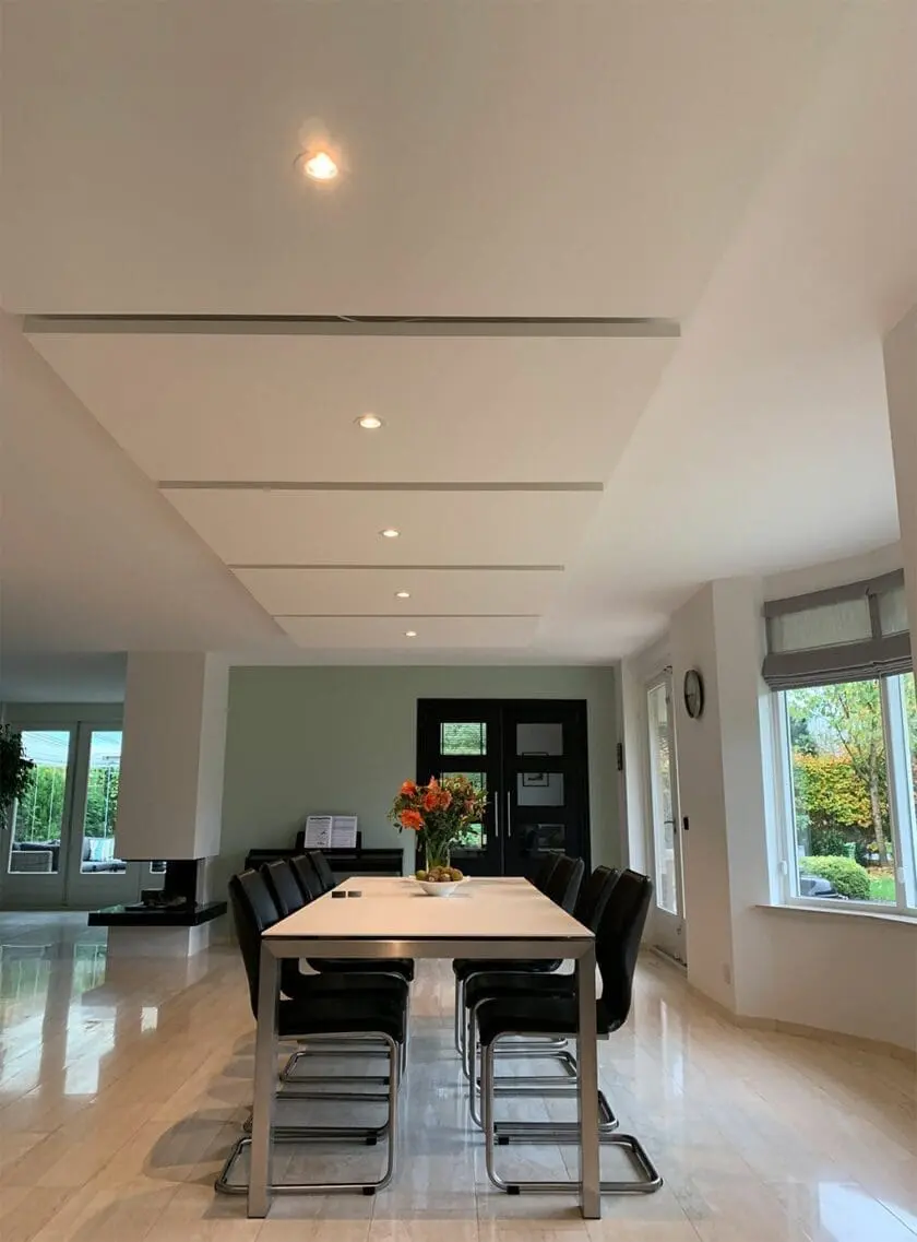 plafondeiland kaderloos cloud wit woonkamer led inbouwspots