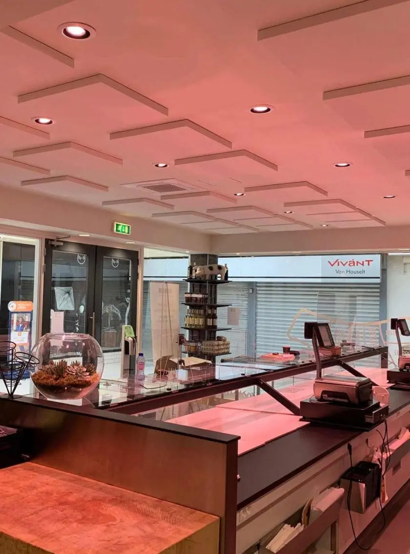 akoestisch plafondpaneel direct control wit winkel