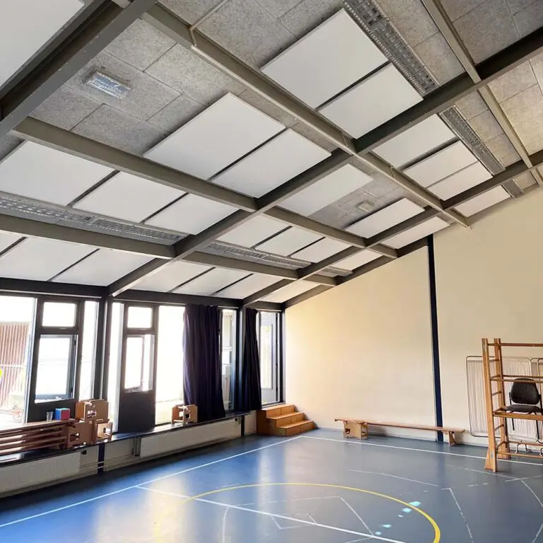 gymzaal akoestiek akoestische plafondeilanden